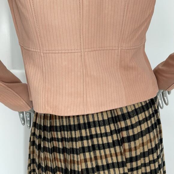 G.I.L.I Cropped Open Front Leather Jacket Pink Size 4 - Picture 12 of 14